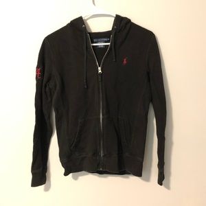 Black Alabama Zip-Up Hoodie 🐘